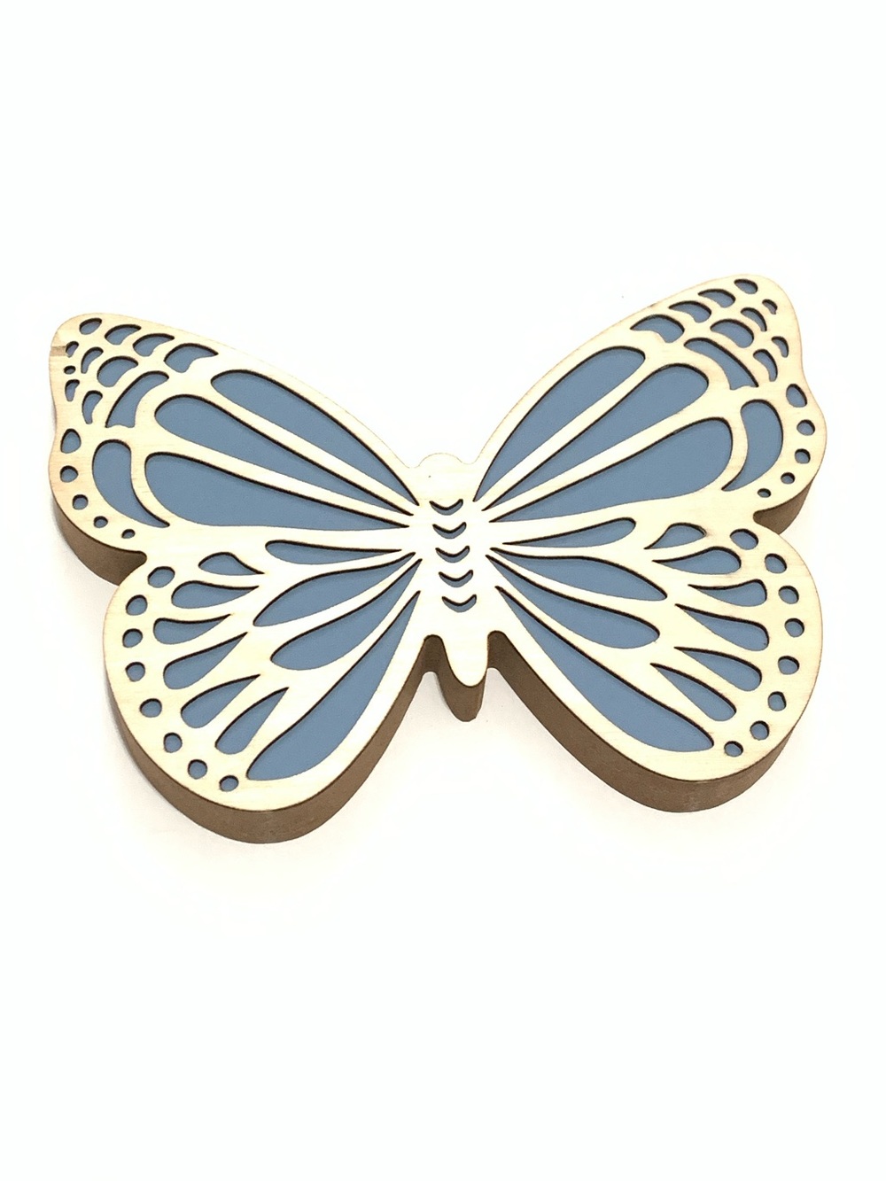 Blue Butterfly Wooden Decor